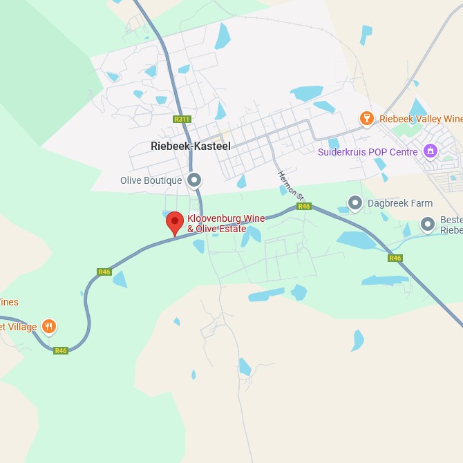 Kloovenburg Wine & Olives Map