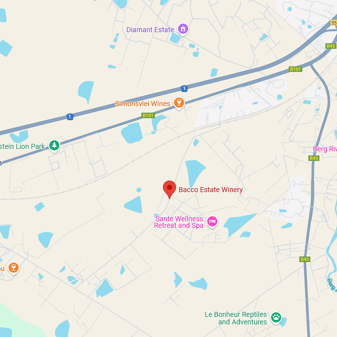 Bacco Estate Winery Map