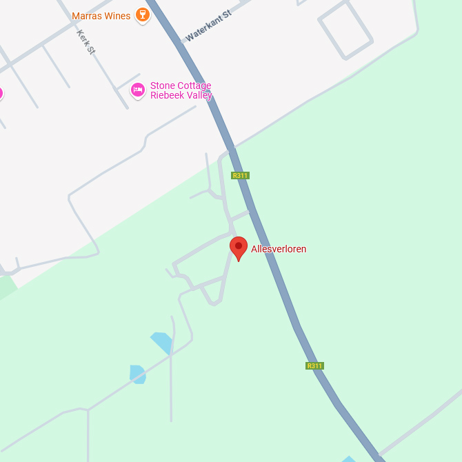 Allesverloren Wine Estate Map