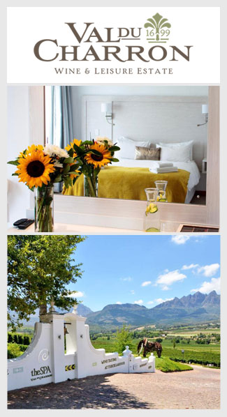 Übernachten auf einem Weingut in Südafrika - Vorstellung des Weingutes Val du Charron, Region Paarl