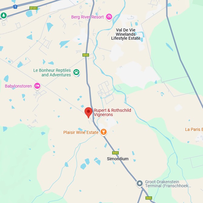 Rupert & Rothschild Vignerons Map