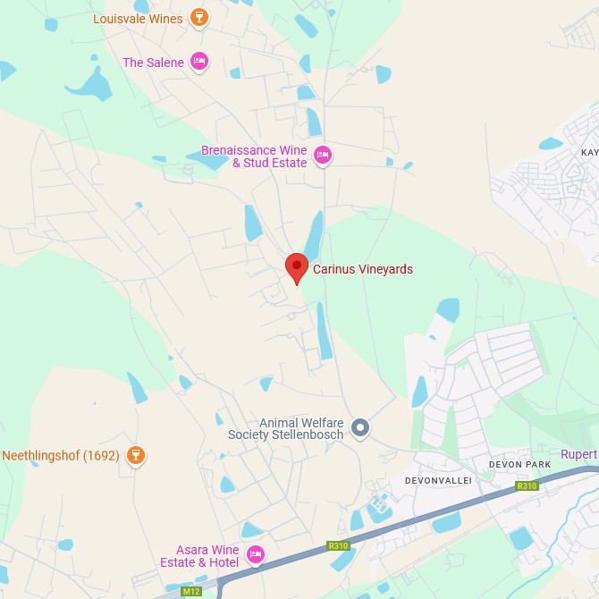 Carinus Family Vineyards Map