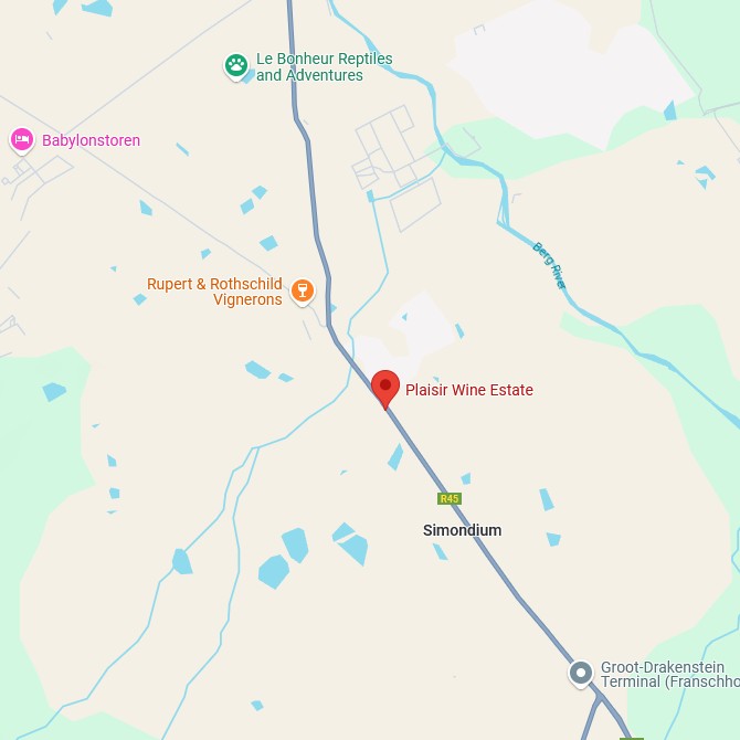 Plaisir Wine Estate Map