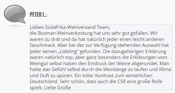 Kunden Kommentar zur Online Weinverkostung