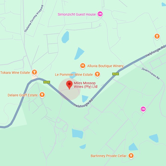 Miles Mossop Wines Map