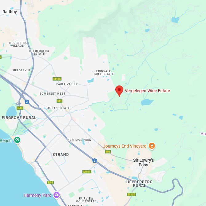 Vergelegen Estate Map