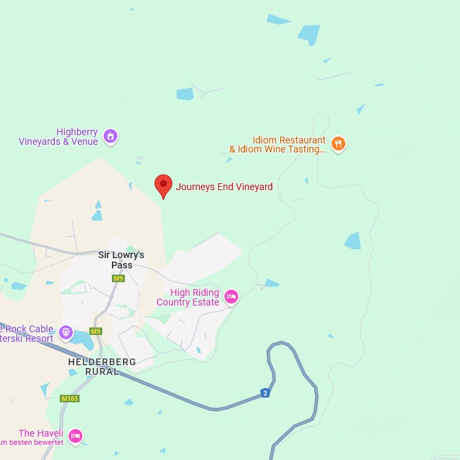 Journey's End Vineyards Map