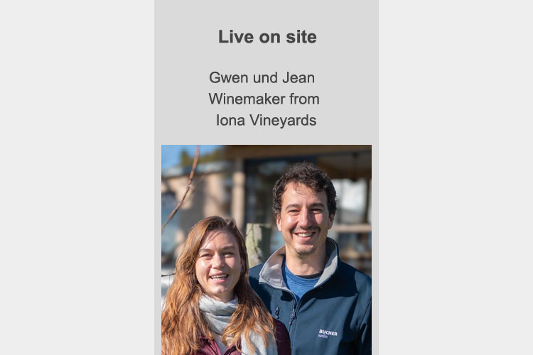 Joining us live: Winemaking couple Gwen & Jean from Iona Vineyards / South Africa