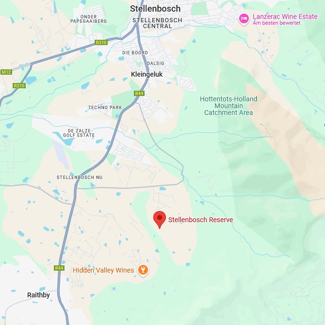 Stellenbosch Reserve Map
