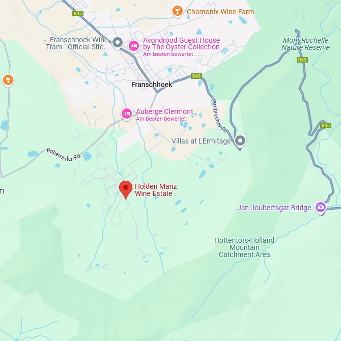 Holden Manz Wine Estate Map